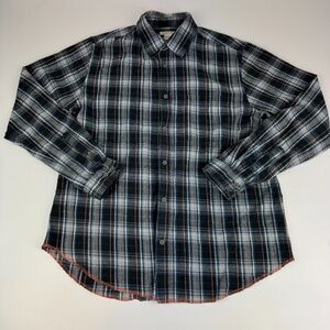 Carbon 2 Cobalt Mens Size M Flannel Long Sleeve Plaid Shirt